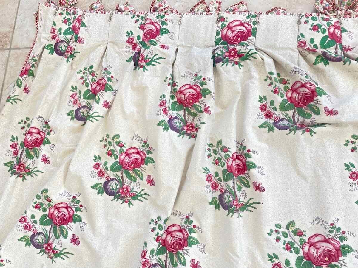 Le Manach Wall Hanging, Double-sided With Floral Motifs. Pierre Frey - Vintage Linen Coton-photo-5