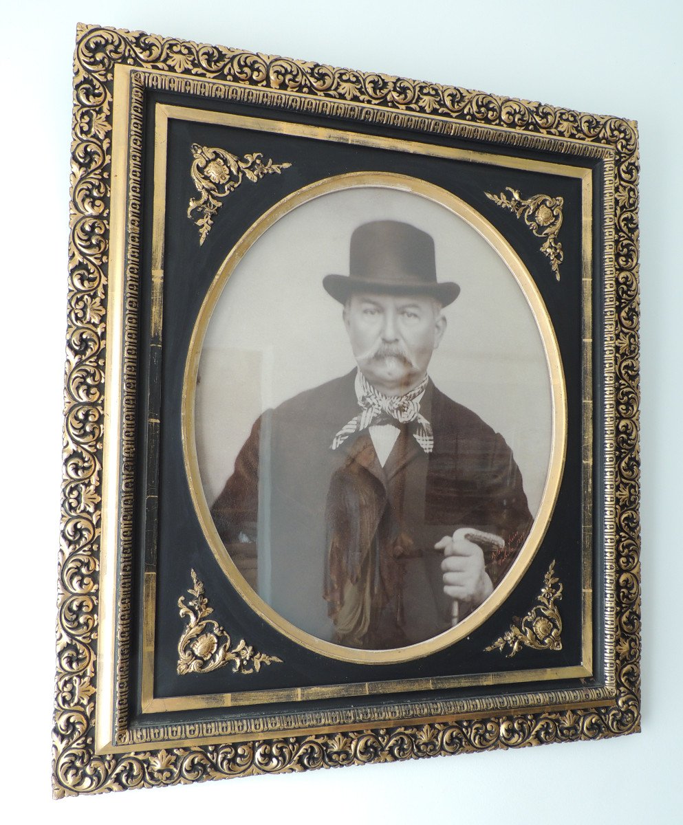 Pair Of Napoleon III Oval Frames, Photos Of The Blain Brothers In Valence 1897, 19th Century-photo-4