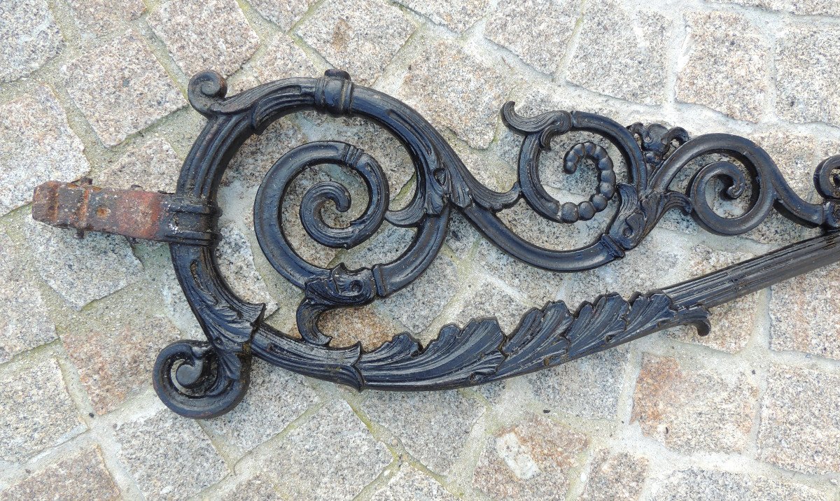 Cast Iron Stem, Sign Or Lamp Holder Stem, 19th-photo-4