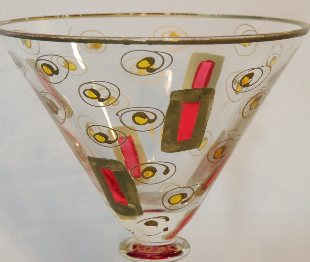 Blown Glasses, 3 Murano Glasses, Italy Glassware In Venice, 20th Century-photo-4