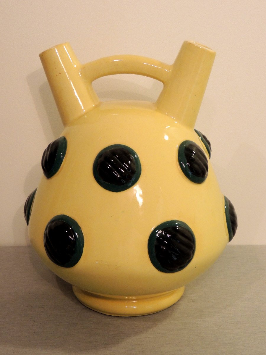 B.letalle In Saint Clément, Pichey, Earthenware Gargoulette From The 50s And 60s, 20th Century