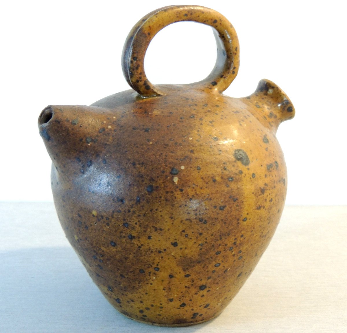 Pottery, Small Table Jug For Extra Olive Oil, Terre Du Médoc, Late 19th-photo-2