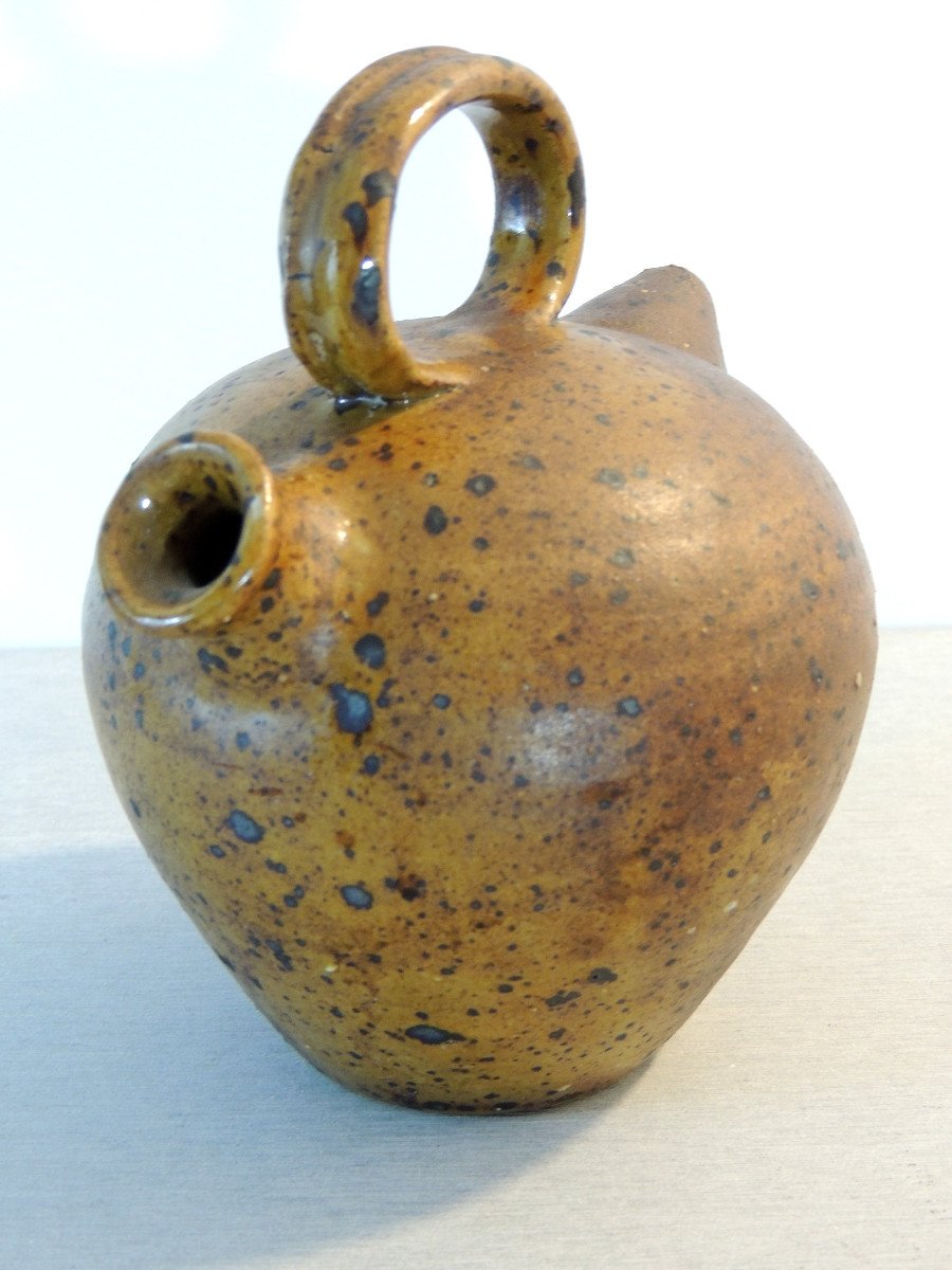 Pottery, Small Table Jug For Extra Olive Oil, Terre Du Médoc, Late 19th-photo-3