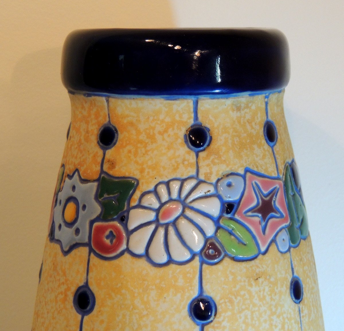 Vase Amphora , Vase En Céramique Art Déco , 20 ème Siècle-photo-4