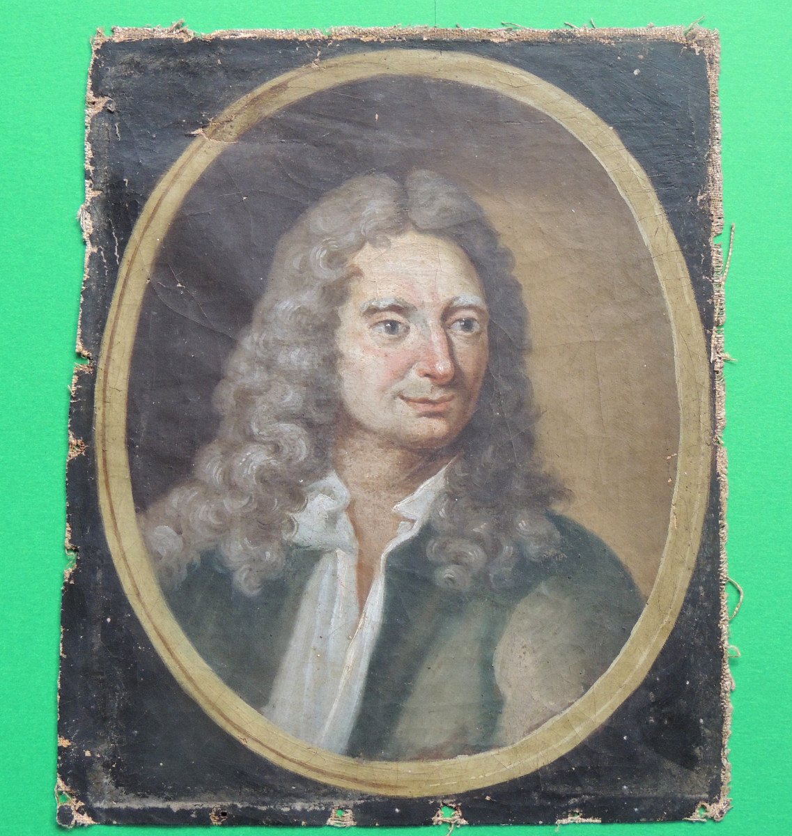 Portrait Of Nicolas Boileau Known As Despreaux (1636 - 1711), Oil Painting On Canvas, 18th Century 