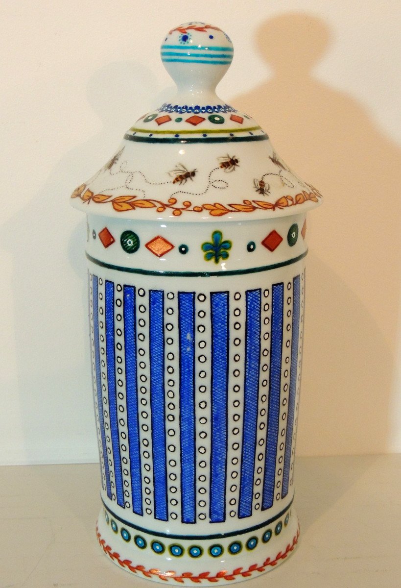 Pot Couvert , Piéce De Forme En Porcelaine De Limoge , Décor Fait Main Par Carole 2021 , 20 ème-photo-4