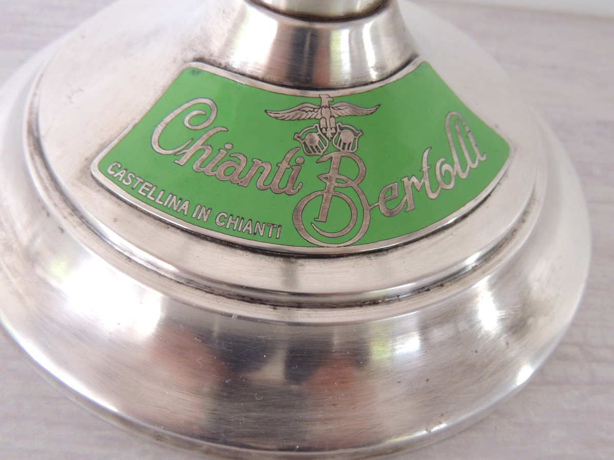 Porte Bouteille , Support De Bouteille Pour Le Chianti Bertolli , Objet Publicitaire  , 20 ème-photo-2
