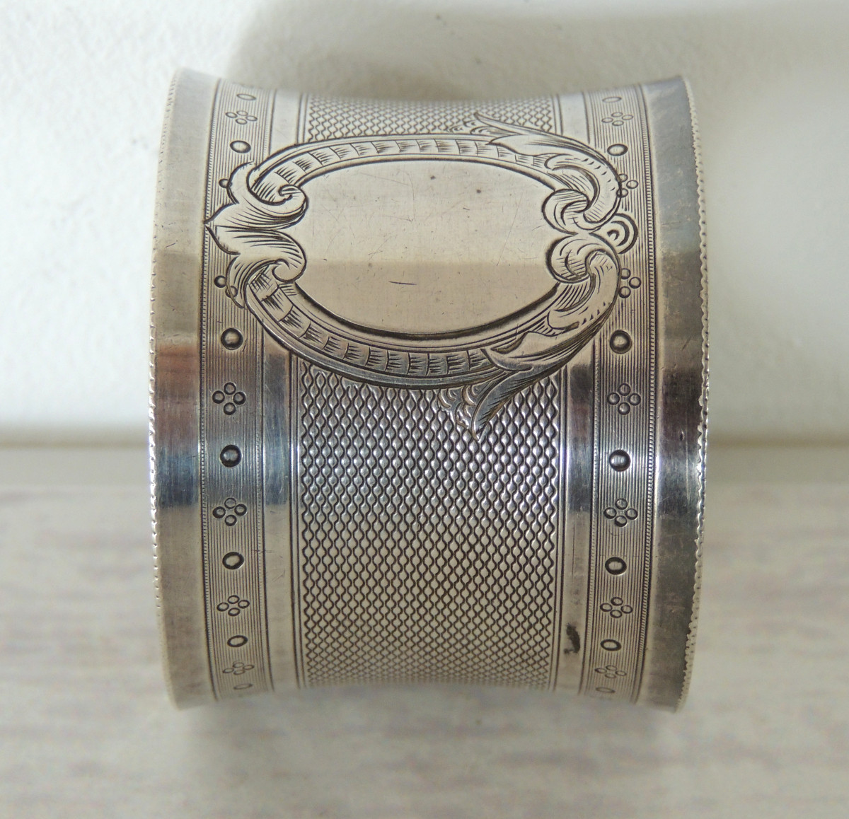 30g Solid Silver Napkin Ring Or Napkin Ring, 19th Century-photo-2