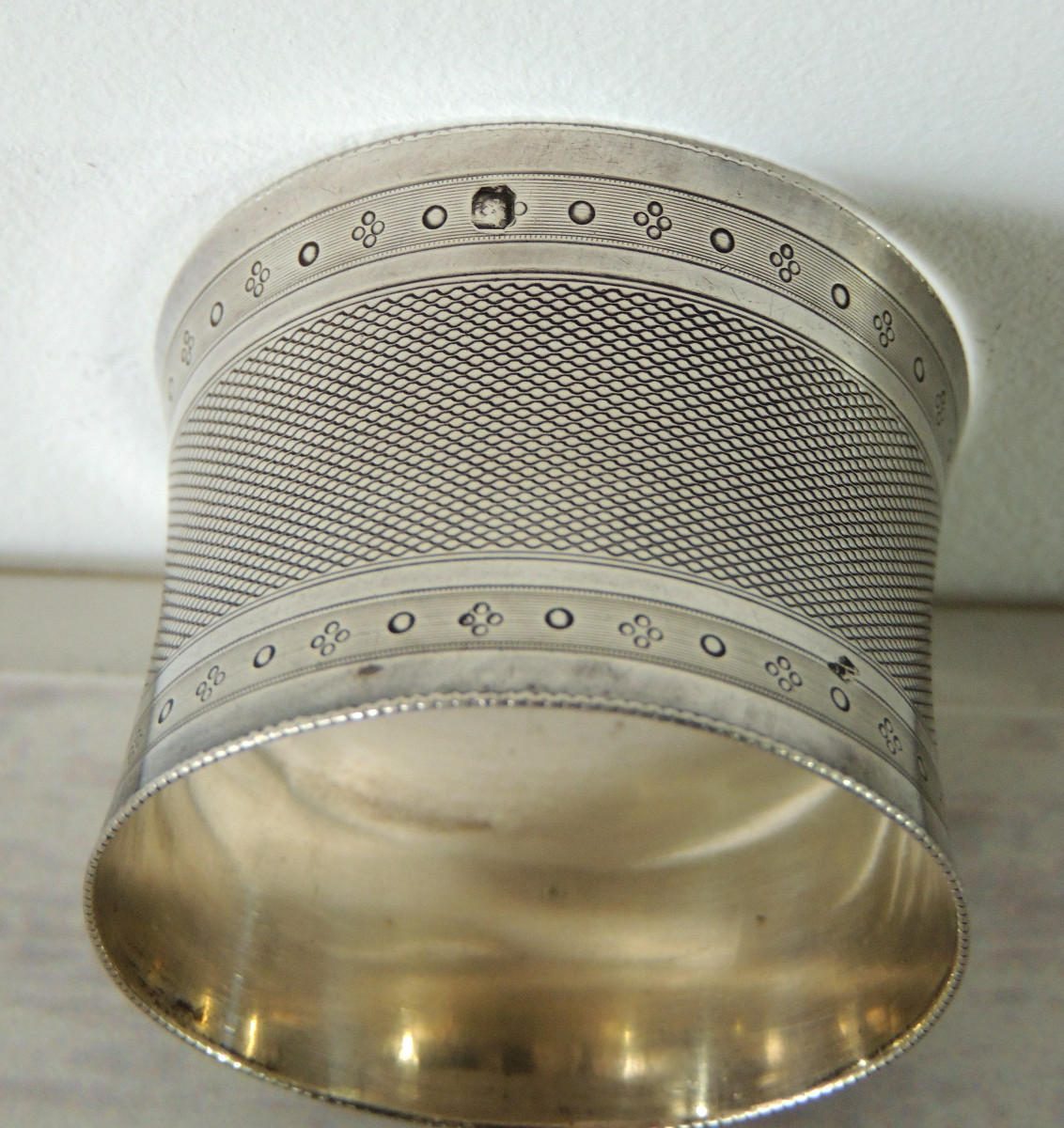 30g Solid Silver Napkin Ring Or Napkin Ring, 19th Century-photo-3