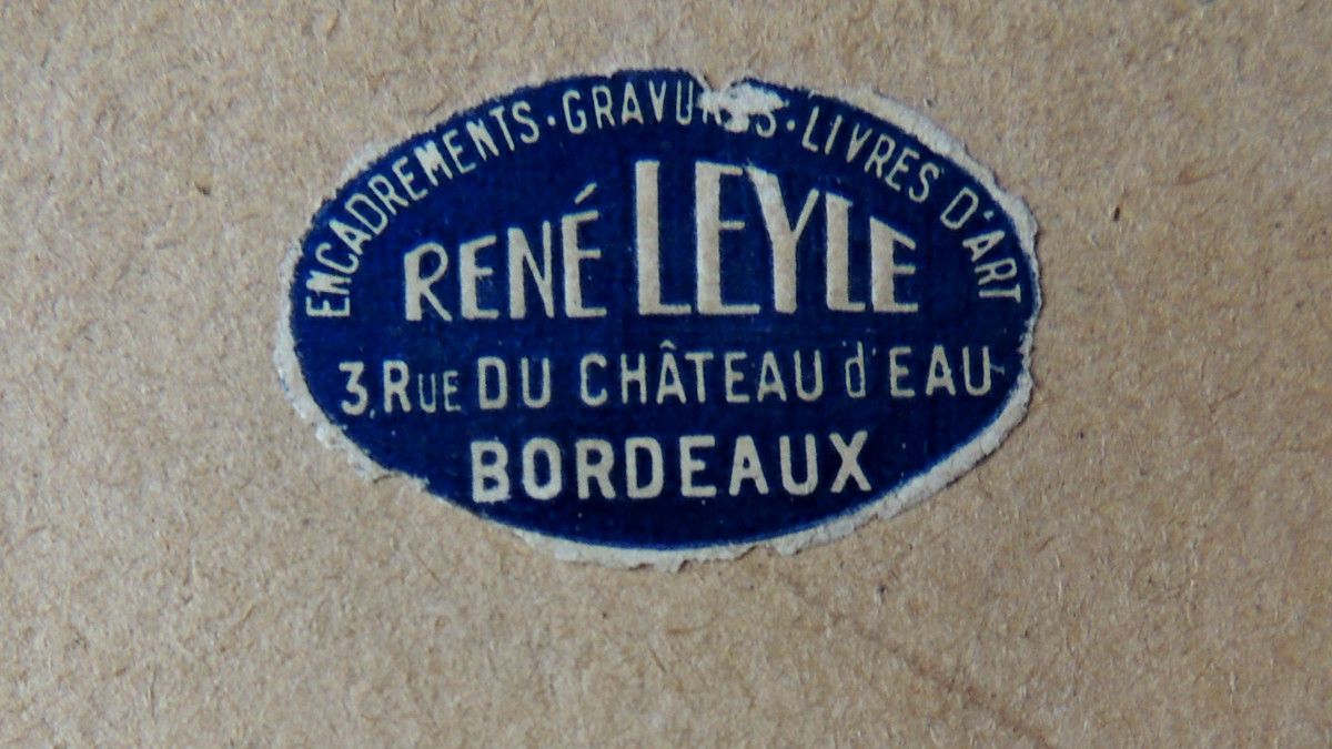 Peinture Sur Papier Portrait Stylisé d'Une Jeune Femme Au Milieu De La Verdure  ,1970  , 20 ème-photo-1