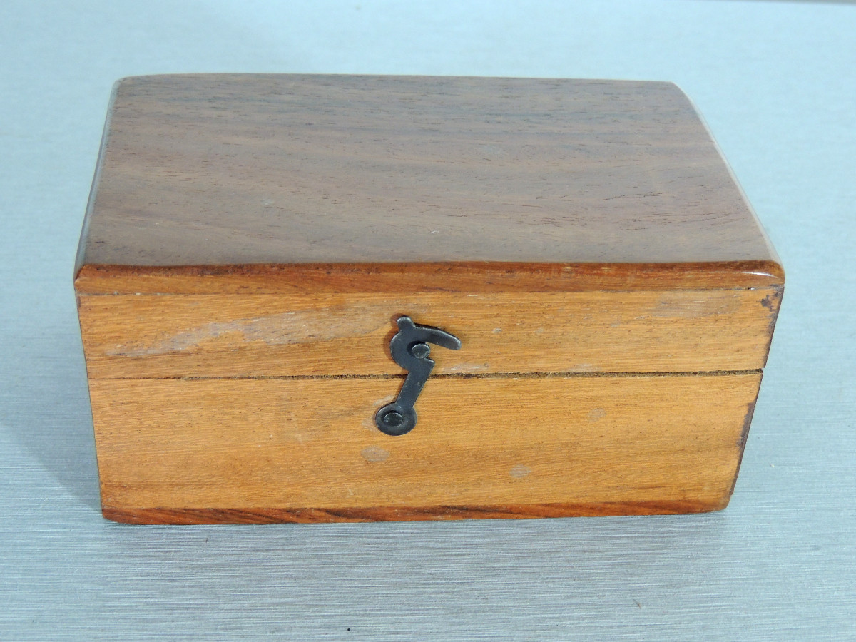 Paire De Jumelles De Thêatre En Laiton & Nacre Dans Son Coffret d'Origine  En Noyerdébut 20 ème-photo-3