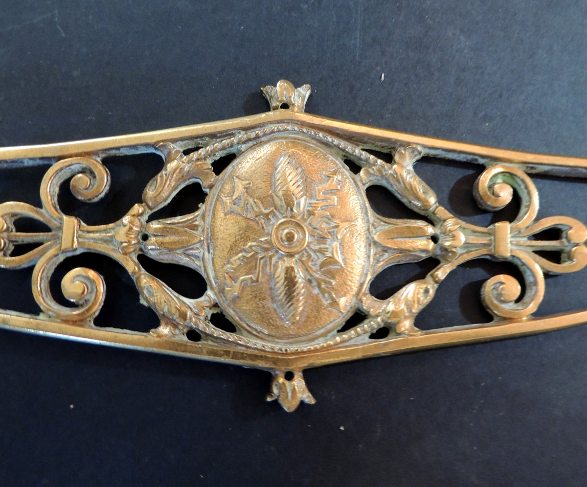 Gilt Bronze Furniture Ornament, 6 Pieces From The Empire Consulate Period, 19th Century-photo-1