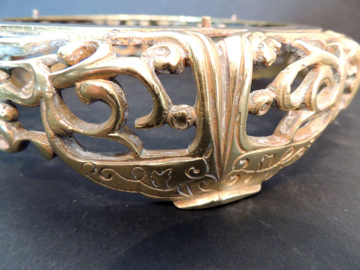 Pair Of Gilded Bronze Bases, Supports For Vases Or Various Chinese Sculptures, 19th Century-photo-1