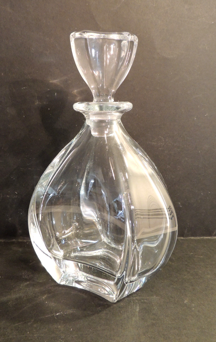 24 Cm High Crystal Whisky Decanter With Stopper, New, 20th Century 