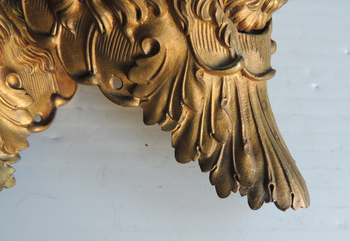 coin de billard , dégueuloir , 3 réceptacles en bronze tête de lion inspiration asie , 19 ème -photo-5