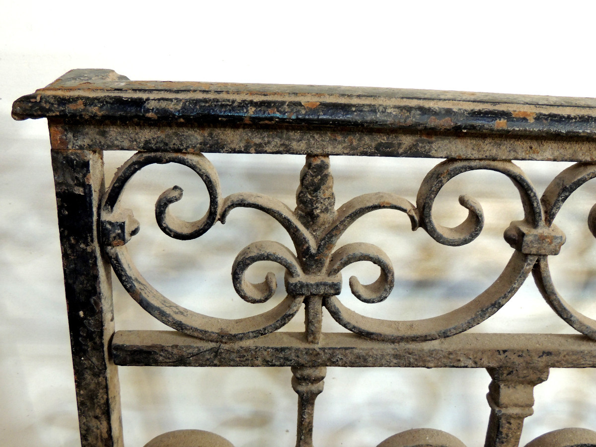 garde-corps , rambarde , appui de fenêtre en ferronnerie , de style Louis XIV du 18 ème siècle-photo-3