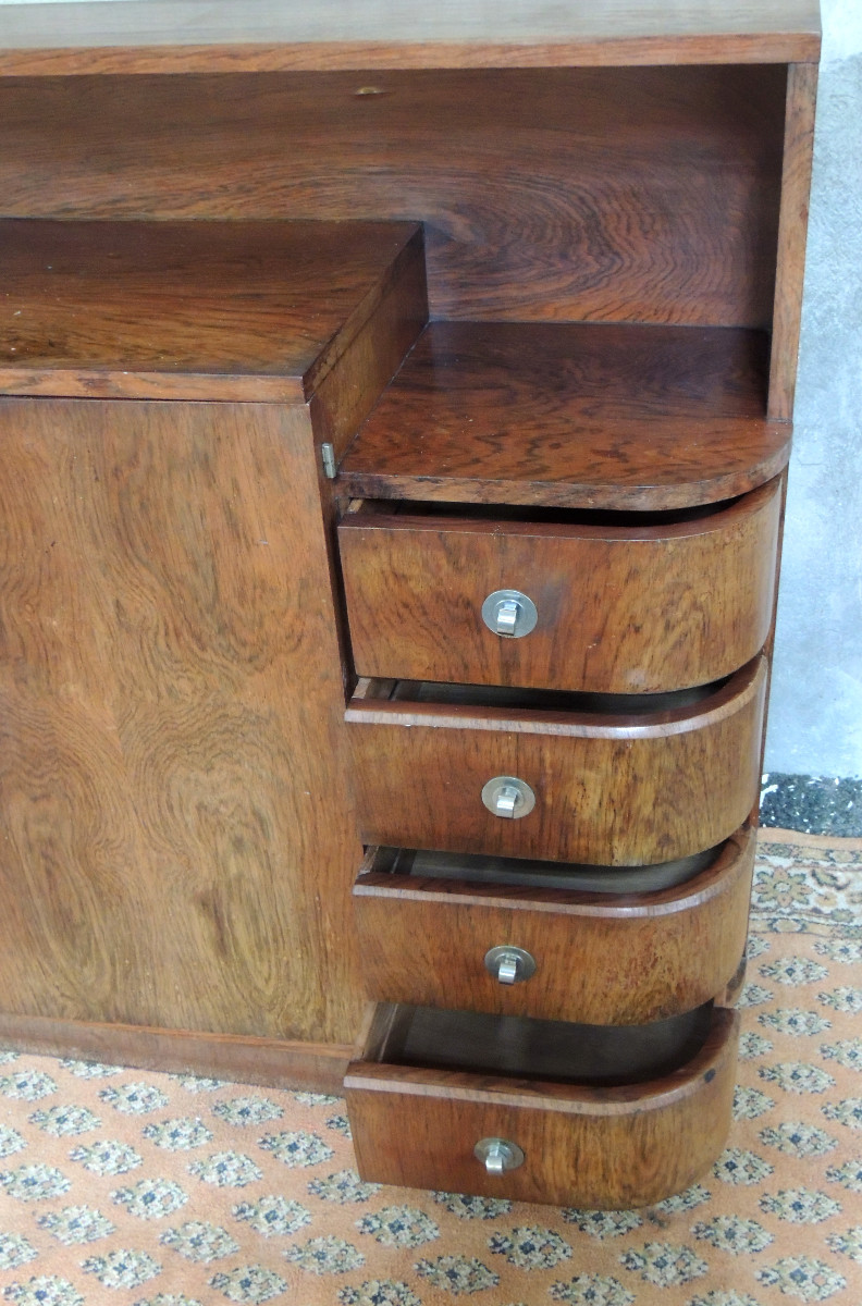 buffet des années 1950 en placage de noyer , 20 ème -photo-2