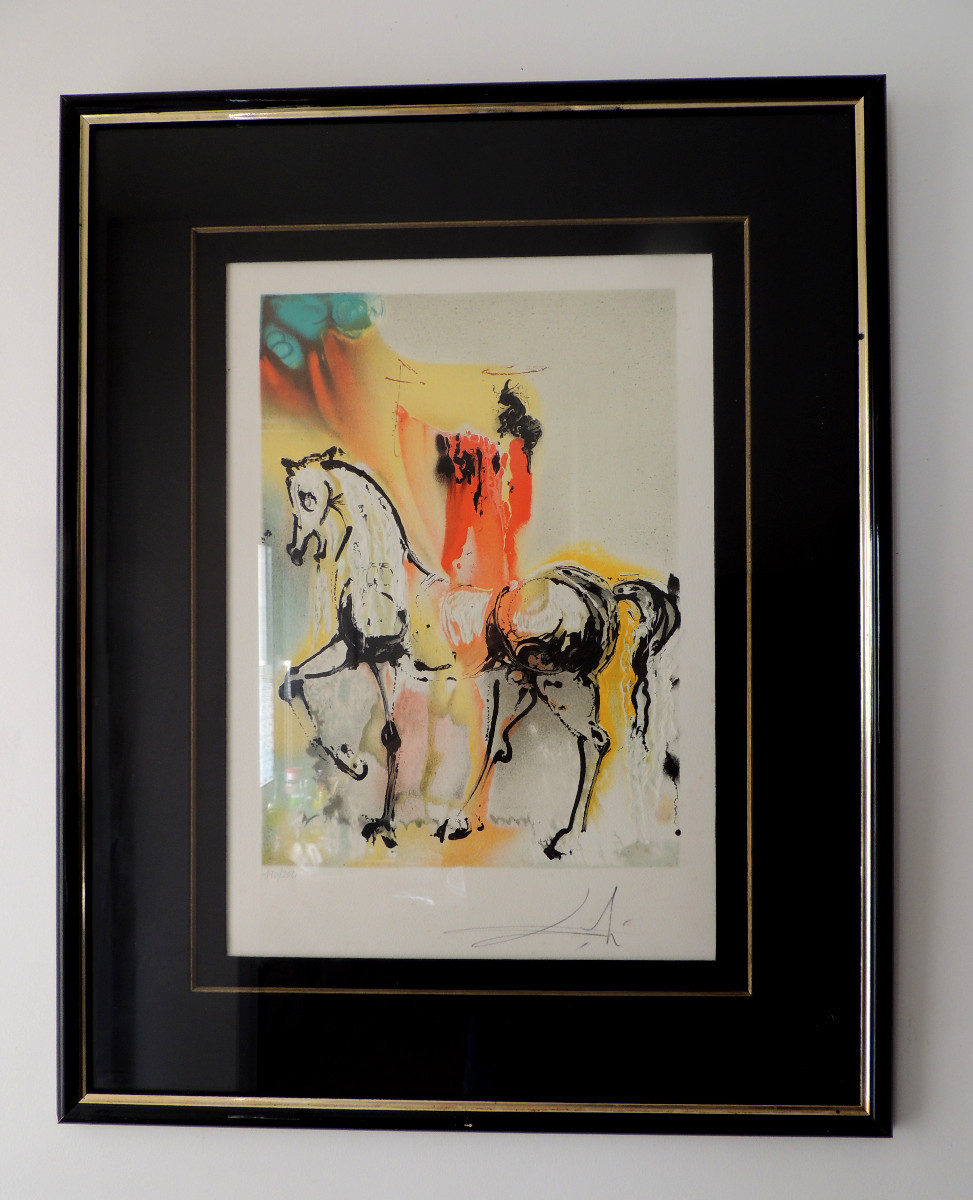 Salvador Dali (1904-1989), Lithograph "the Dalinian Horses", 190/250, 20th Century