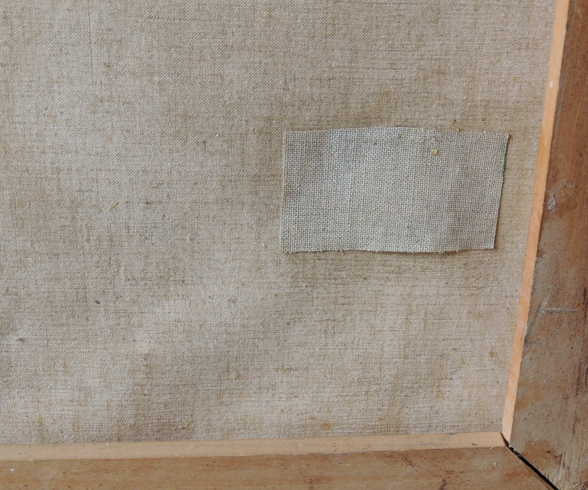 tableau , peinture à huile sur toile d 'Erich Krüger , bouquet de coquelicots en vase , 20 ème-photo-4