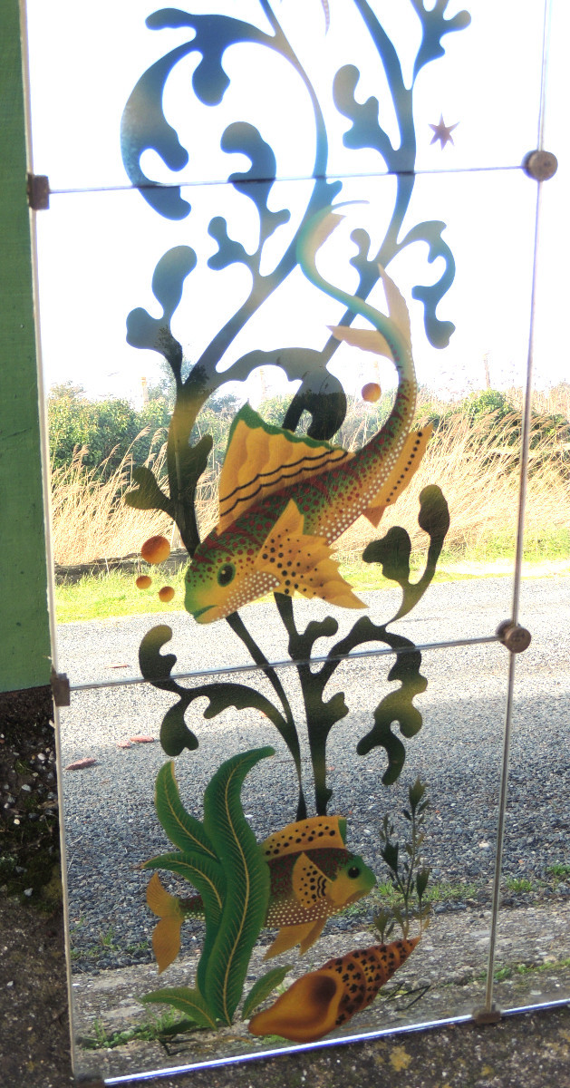 grand miroir de bistrot , de brasserie , verre églomisé , vénitien , art nouveau , 20 ème-photo-2