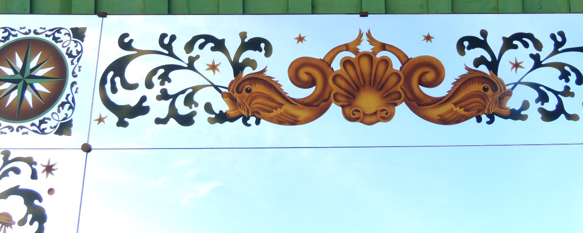 grand miroir de bistrot , de brasserie , verre églomisé , vénitien , art nouveau , 20 ème-photo-3