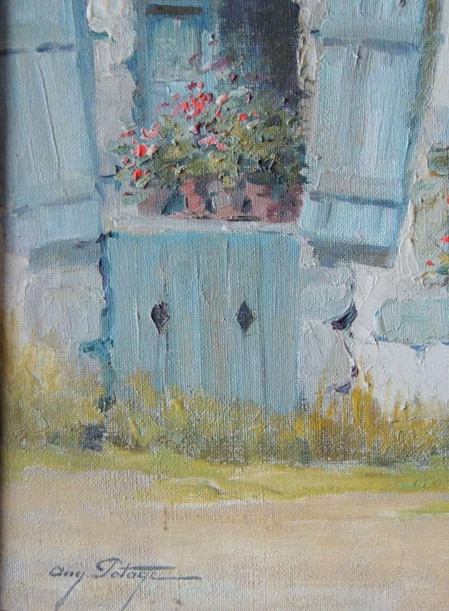 Painting, Oil On Canvas, Breton Landscape By Auguste Potage (1884-1962), Early 20th Century-photo-1