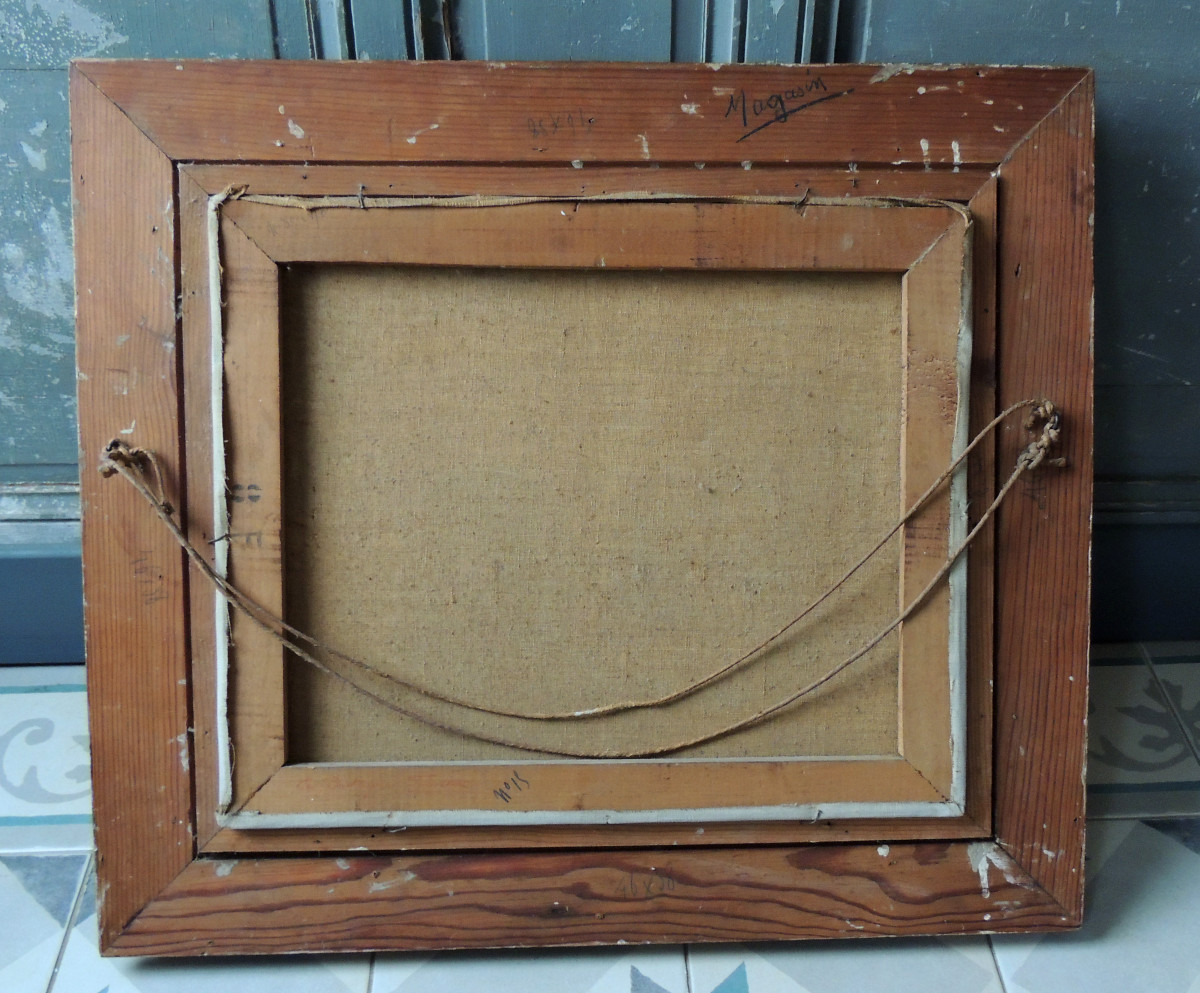 Painting, Oil On Canvas, Breton Landscape By Auguste Potage (1884-1962), Early 20th Century-photo-4