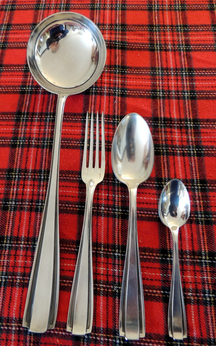 37-piece Silver-plated Menagère, Boulanger Brand, Art Deco, 20th Century-photo-4