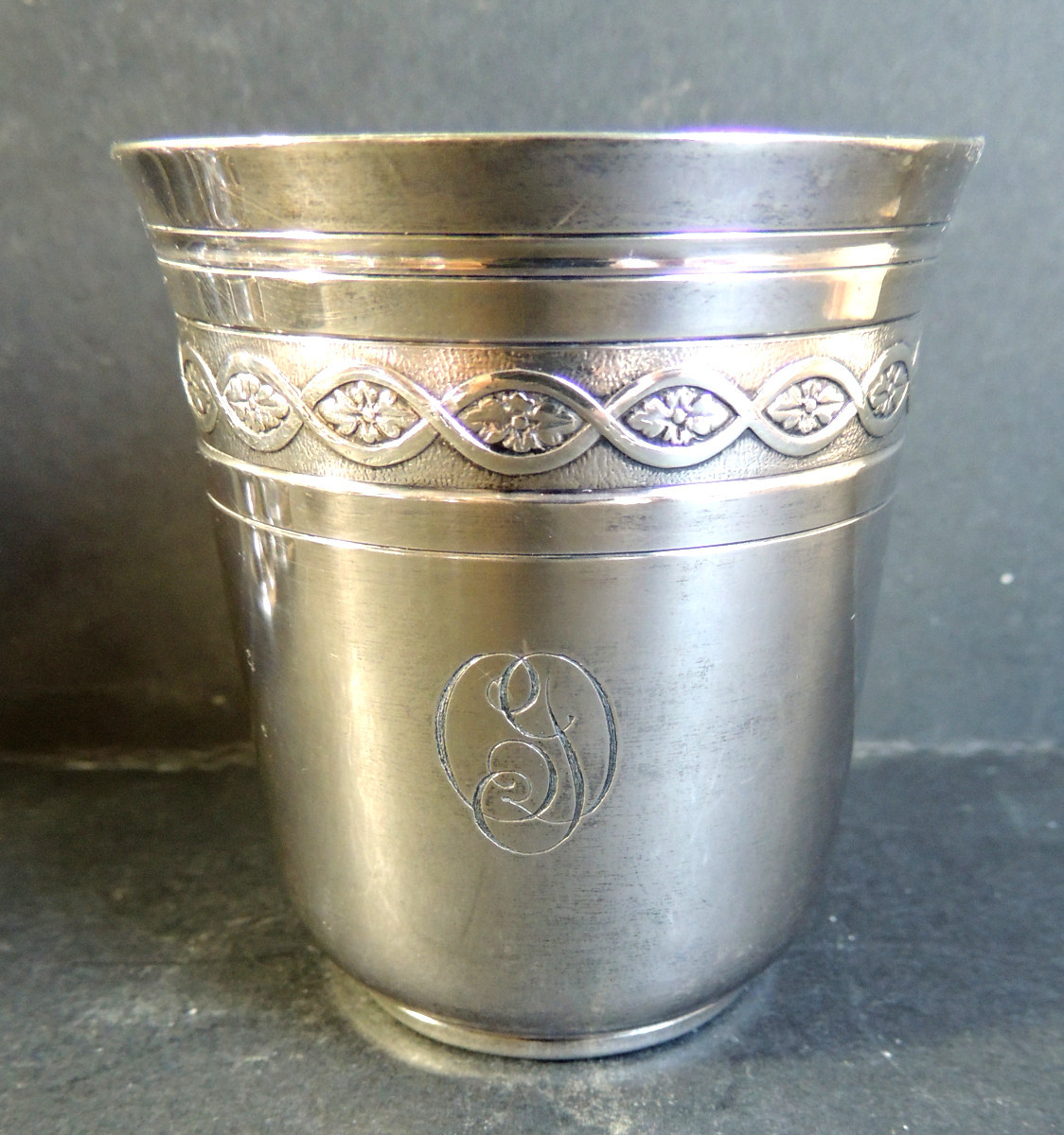 Christofle , couverts de baptême , ménagère d'enfant , 9 pièces en métal argenté , 20 ème -photo-3