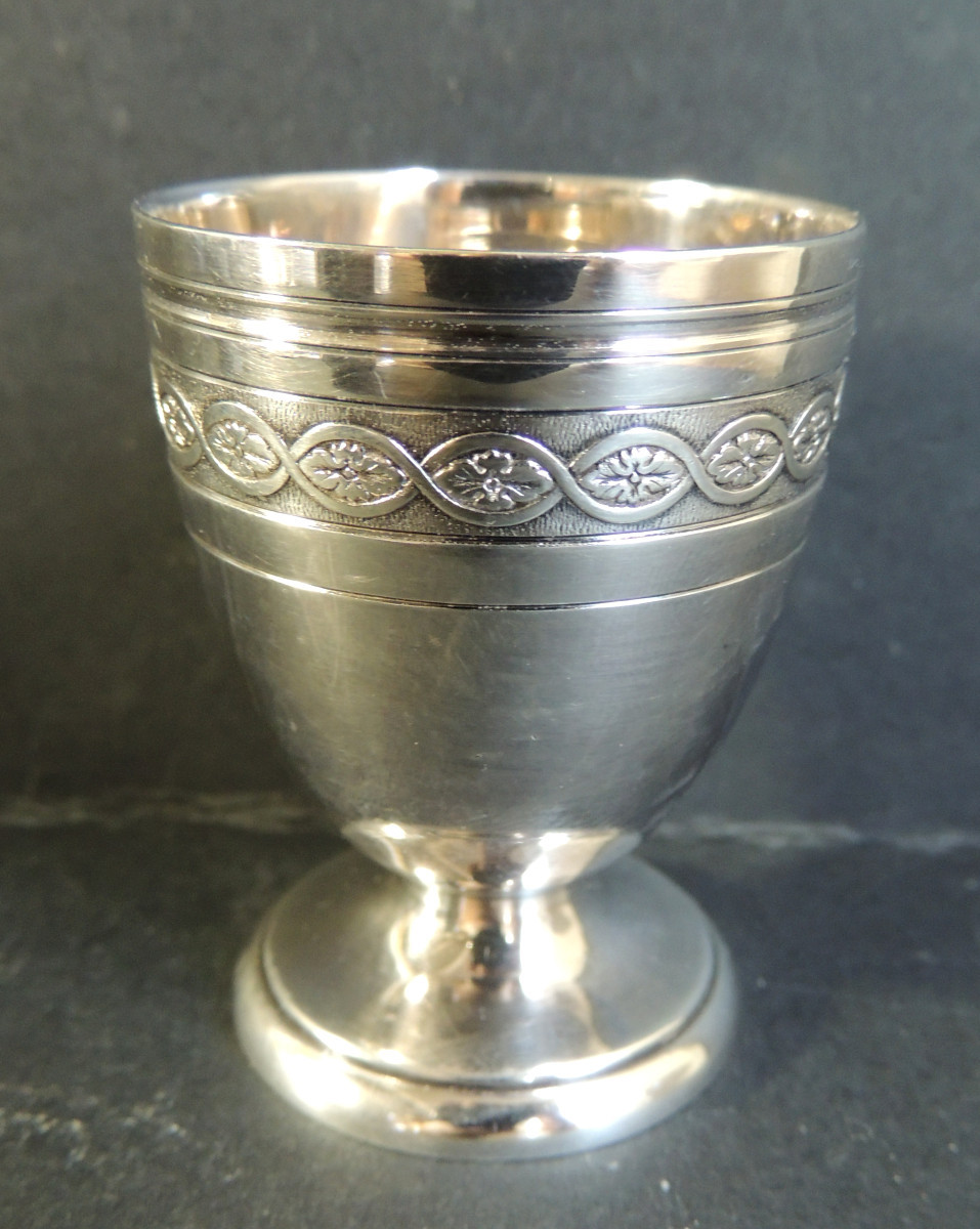 Christofle , couverts de baptême , ménagère d'enfant , 9 pièces en métal argenté , 20 ème -photo-4