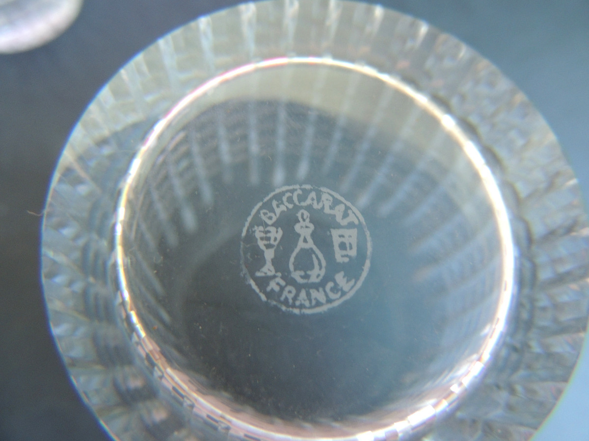  6 Baccarat Crystal Glasses In Their Original Box, Tableware, 20th Century-photo-1