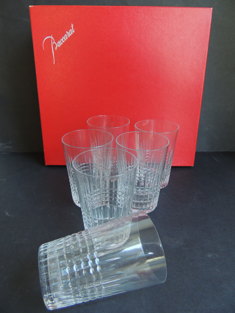  6 Baccarat Crystal Glasses In Their Original Box, Tableware, 20th Century
