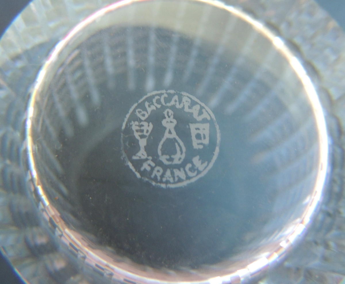 6 Baccarat Crystal Glasses In Their Original Box, Tableware, 20th Century-photo-1
