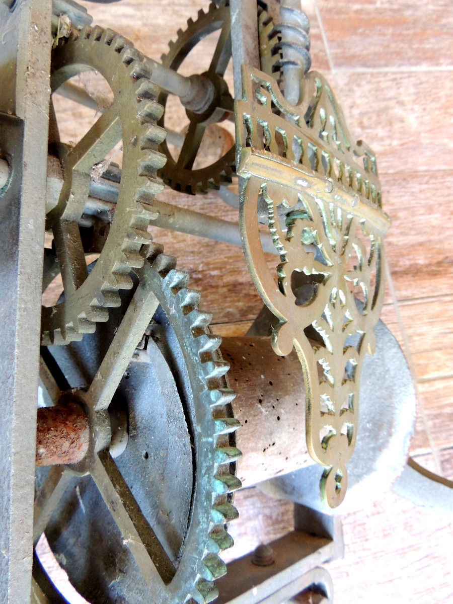 tourne broche  , accessoire de cheminée mural  pour cuire et cuisiner du 18 ème siècle -photo-4
