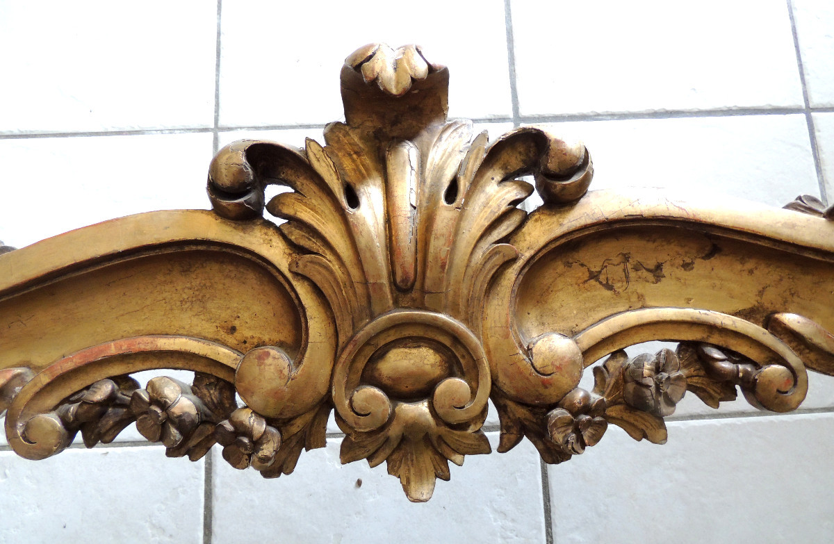 19th Century Louis XV Style Gilded Wood Cantonnière-photo-3