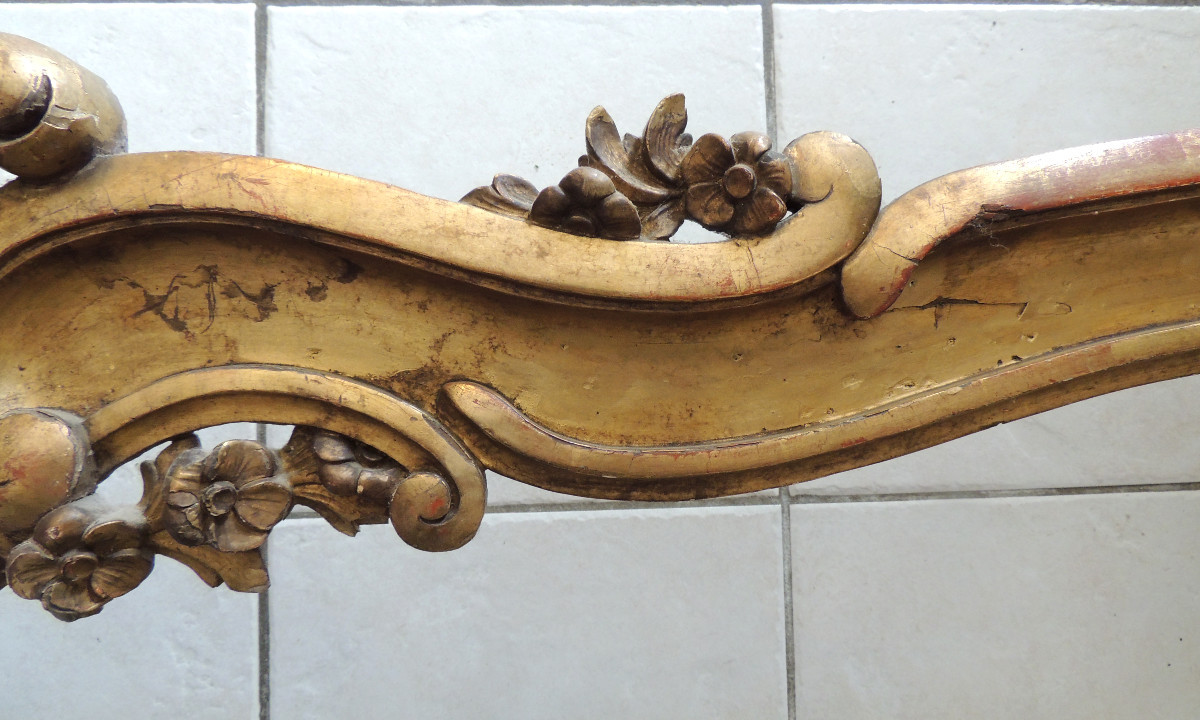 19th Century Louis XV Style Gilded Wood Cantonnière-photo-4