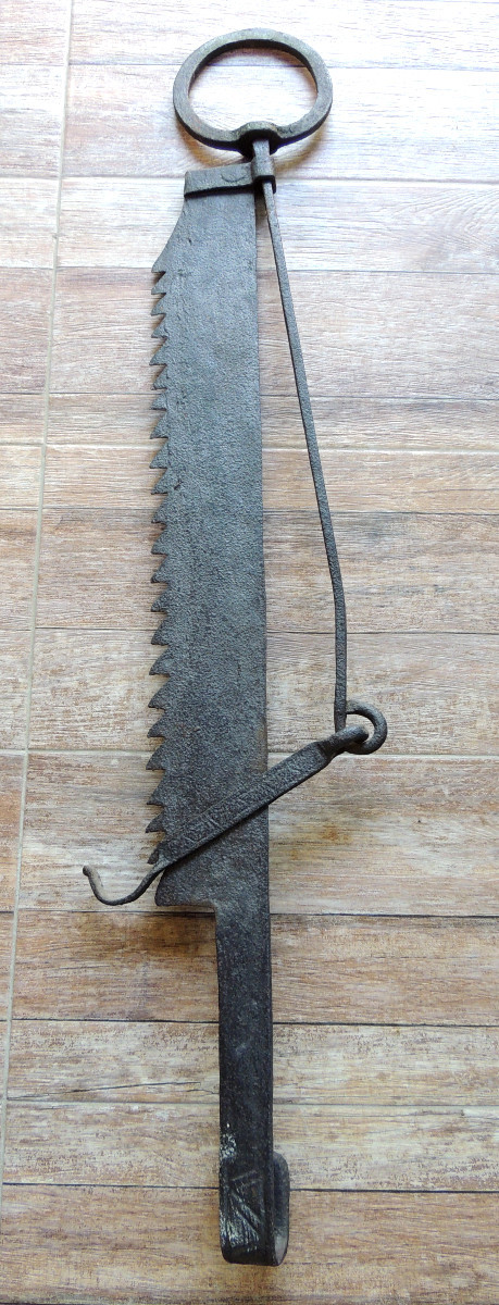 Wrought Iron Mantelpiece Rack, Large, 1 M79 Long, 18th Century-photo-2