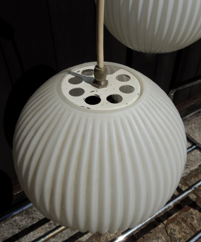 Suspension By Louis Kalff For Philips Year 1960 , Model With Three Suspended Balls , 20 ème-photo-2