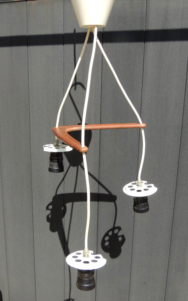 Suspension By Louis Kalff For Philips Year 1960 , Model With Three Suspended Balls , 20 ème-photo-5