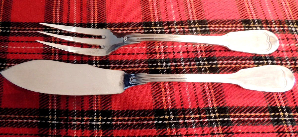 Silver-plated Menagère, Fish Service By Chambly, 26 Pieces, 20th Century-photo-4