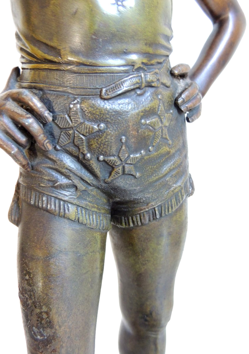sculpture d'un athlète d'un sportif en régule de E. Bouret , challenge de Marcel Attias ,19 ème-photo-3
