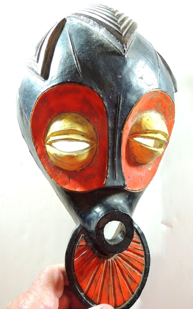 Congolese African Terracotta Mask By Diku Waditunga, Kinshasa, From The 1970s, 20th Century-photo-2