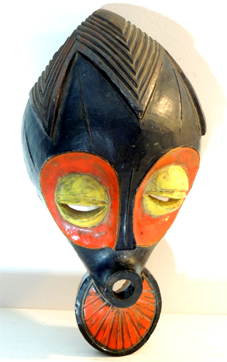 Congolese African Terracotta Mask By Diku Waditunga, Kinshasa, From The 1970s, 20th Century