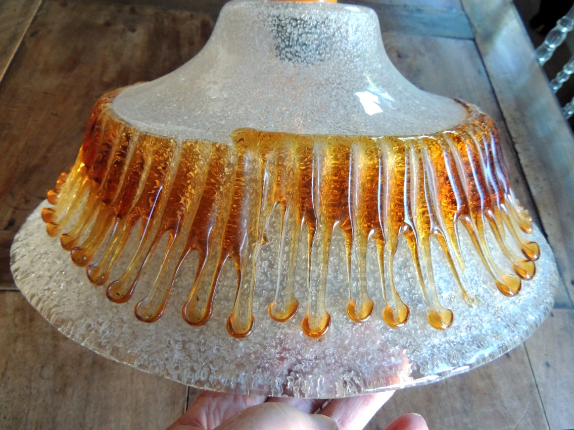 Murano Glass Pendant Lamp By Peill - Putzler, 1960s/1970s, 20th Century-photo-2