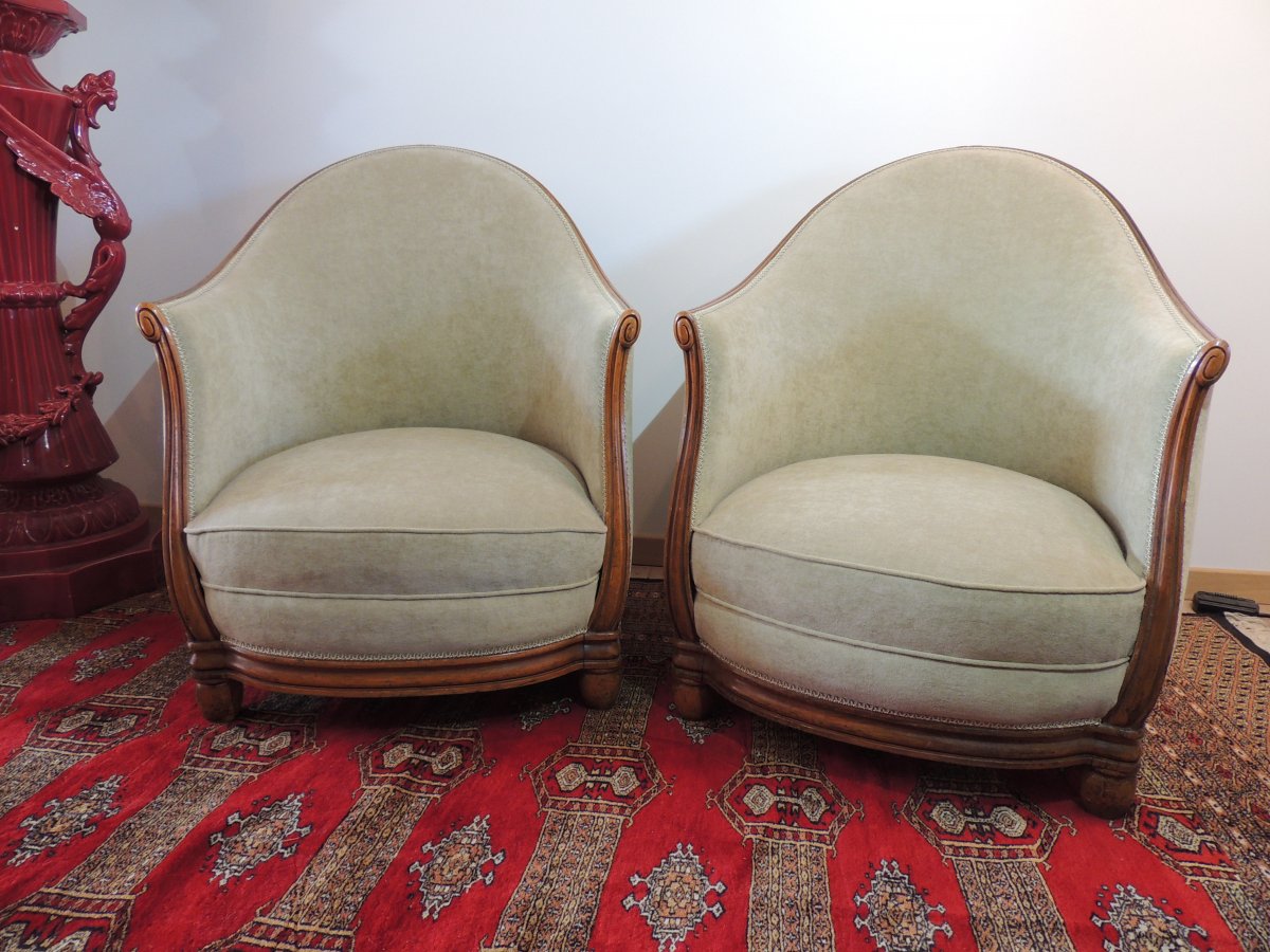 Paire De Fauteuils Art Déco 1925