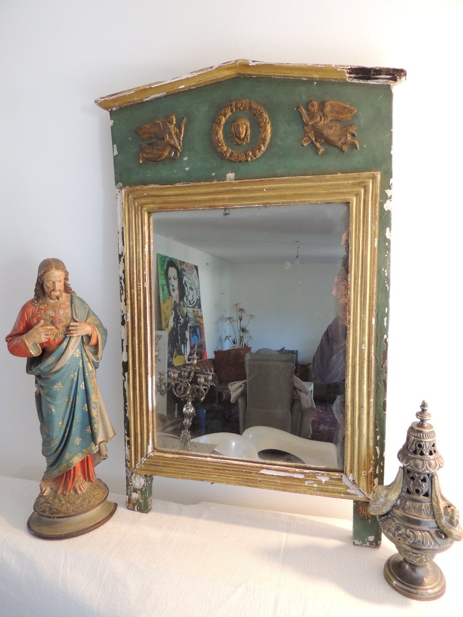 Empire Trumeau Mirror From The 19th Century