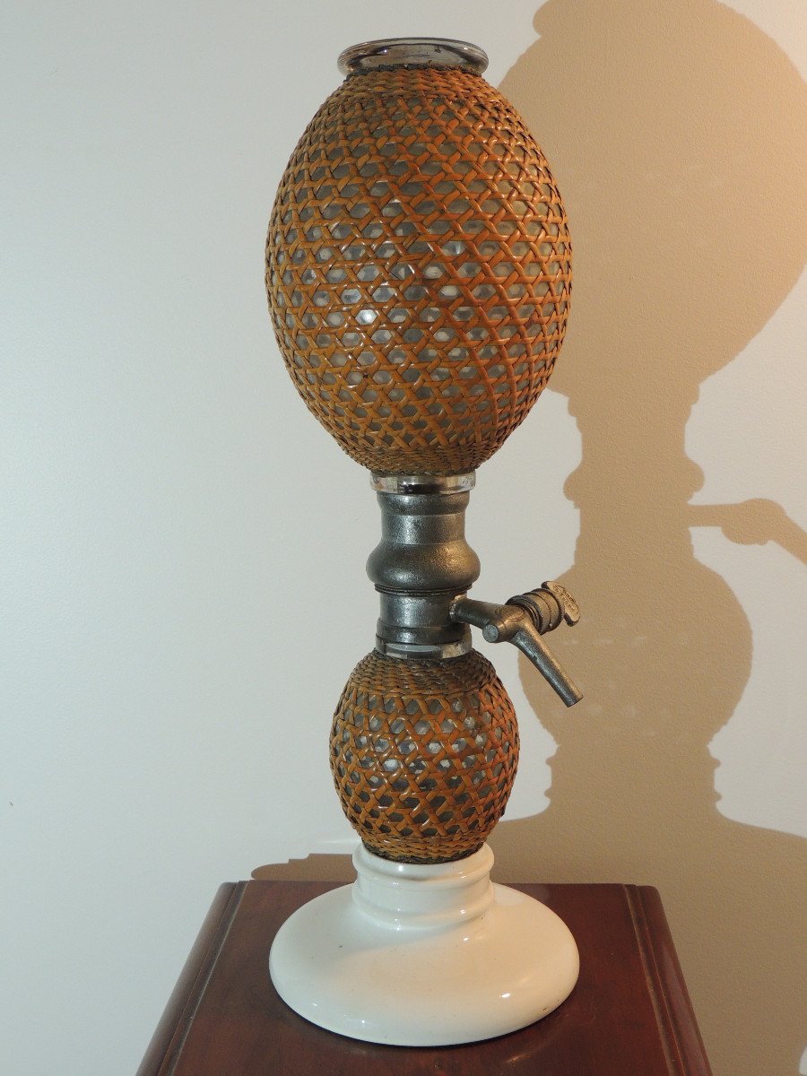 Seltzer Water Siphon, Briet Brand Gas Fountain From The 19th Century