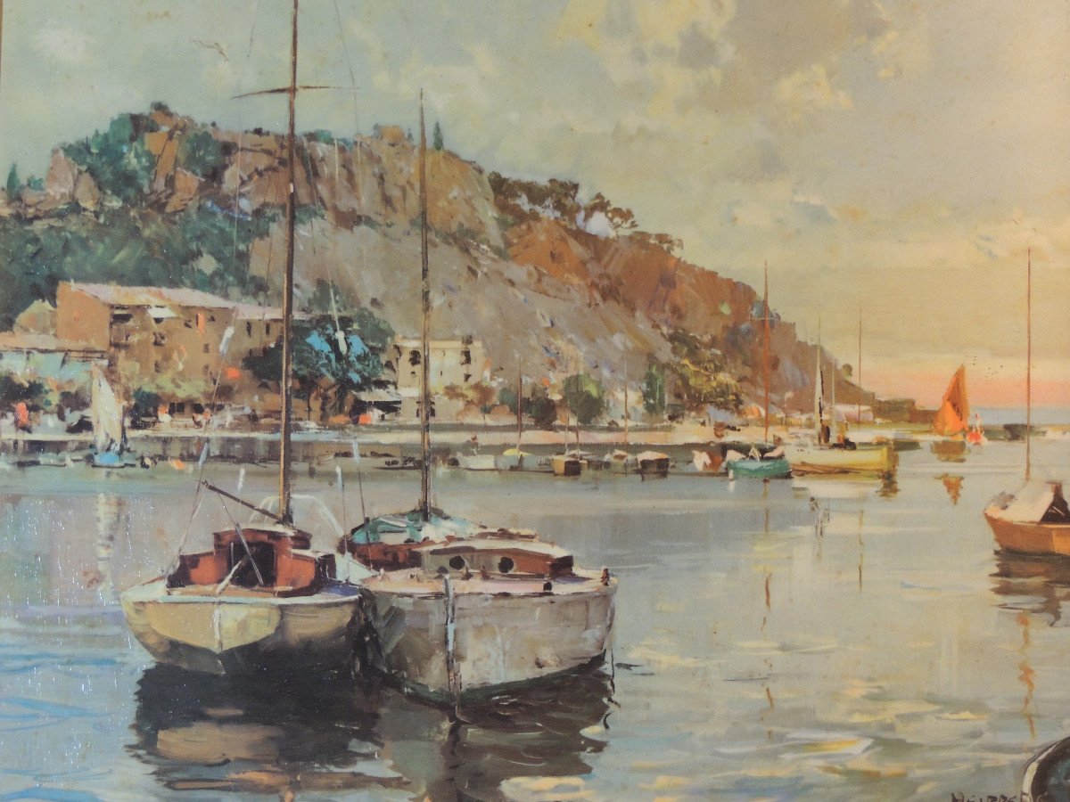 Marine Painting, Oil Painting On Canvas By Charles Neipperg, German Painter,