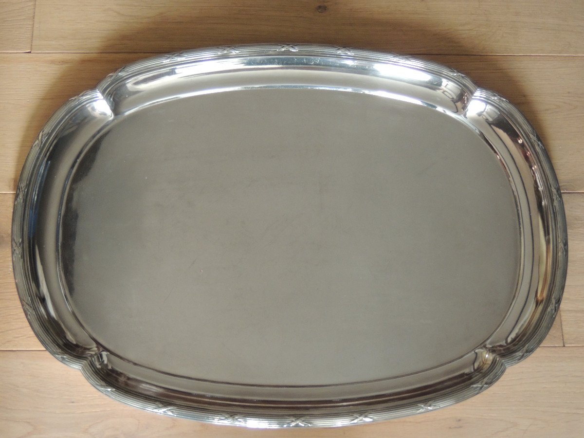 Christofle, Large Dish In Silver Metal, XXth