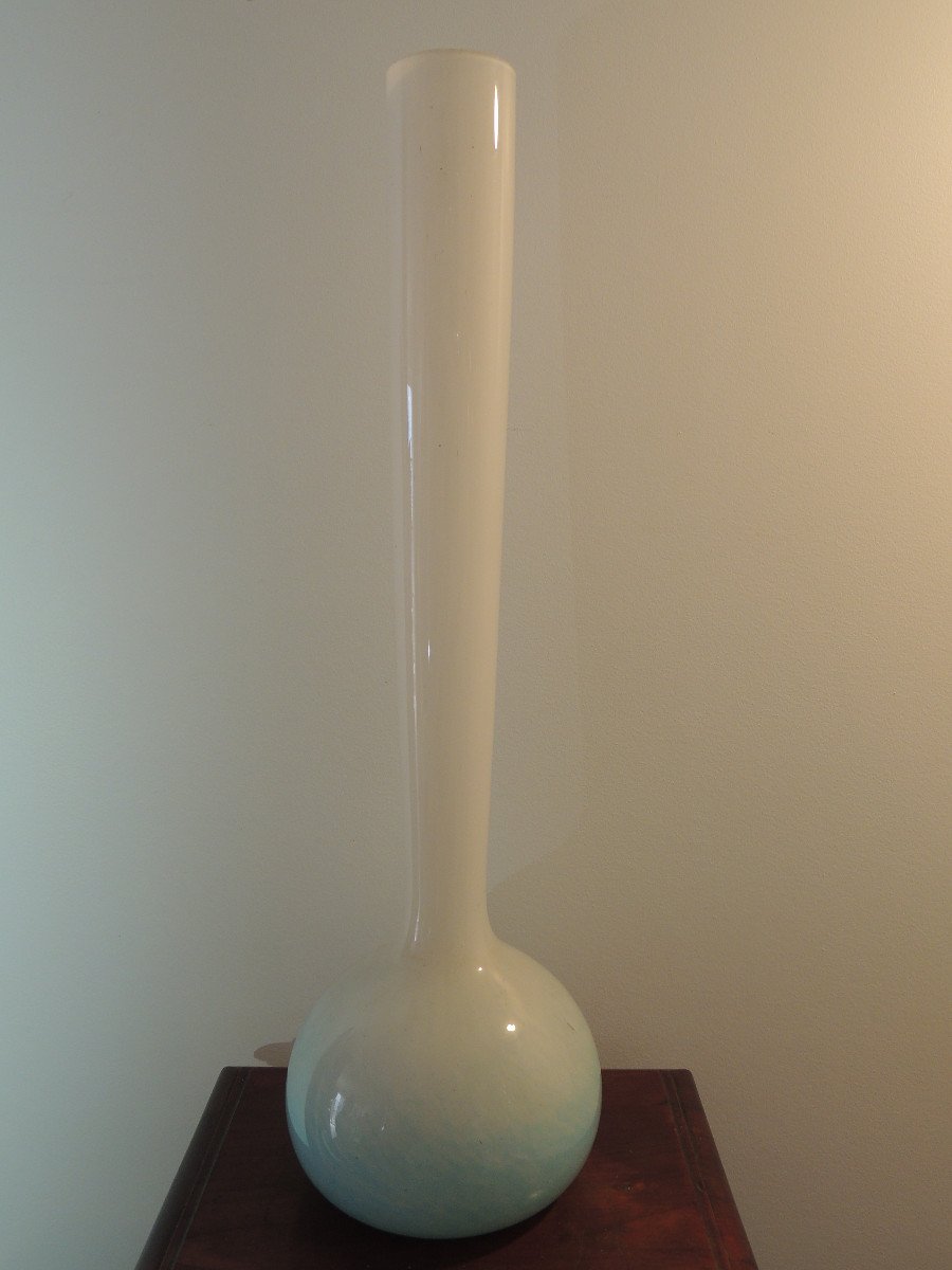 Large Vase, Soliflore In Paste Of Glass, Art Nouveau, 20th-photo-2